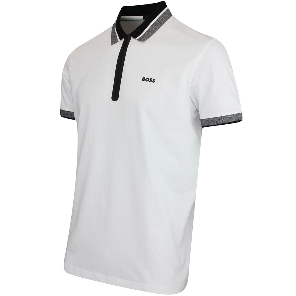 BOSS Golf Shirt - Philix H19 QZ Reg. Fit - Bright White WI25