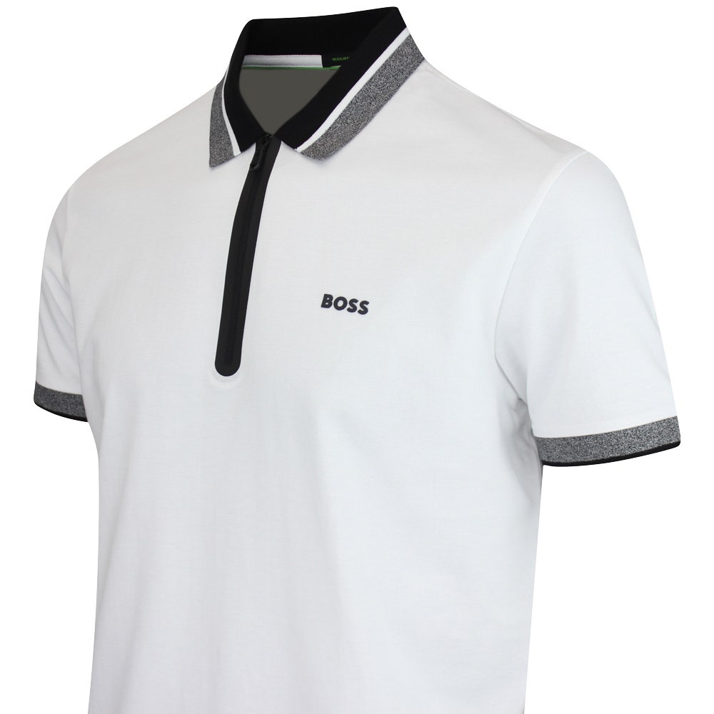 BOSS Golf Shirt - Philix H19 QZ Reg. Fit - Bright White WI25