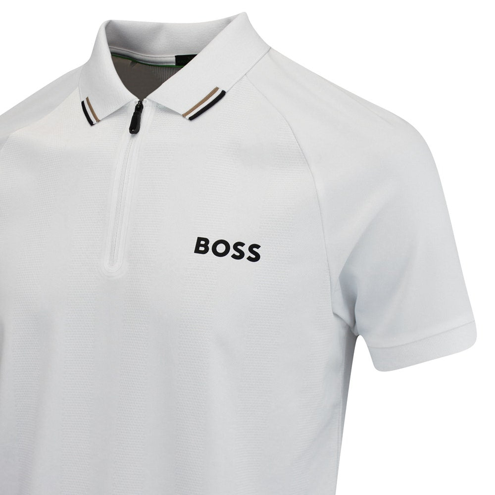 BOSS Golf Shirt - Philix MB 3 Slim - White FA24