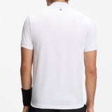 BOSS Golf Shirt - Spin Bodymapped TOC Slim - Bright White SP26
