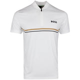 BOSS Golf Shirt - Spin Bodymapped TOC Slim - Bright White SP26