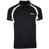 BOSS Golf Shirt - Spin Colourblock TOC Slim - Black SP26
