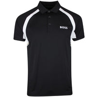 BOSS Golf Shirt - Spin Colourblock TOC Slim - Black SP26