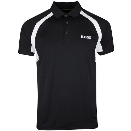 BOSS Golf Shirt - Spin Colourblock TOC Slim - Black SP26