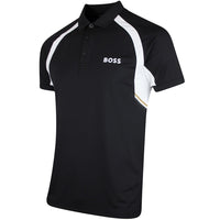 BOSS Golf Shirt - Spin Colourblock TOC Slim - Black SP26