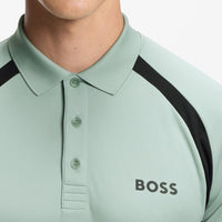 BOSS Golf Shirt - Spin Colourblock TOC Slim - Iceberg Green SP26