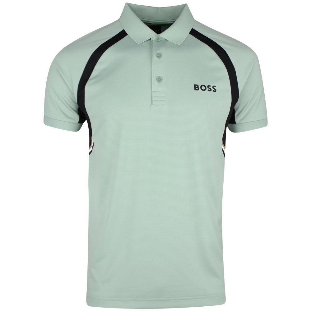BOSS Golf Shirt - Spin Colourblock TOC Slim - Iceberg Green SP26