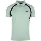 BOSS Golf Shirt - Spin Colourblock TOC Slim - Iceberg Green SP26
