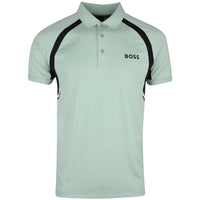 BOSS Golf Shirt - Spin Colourblock TOC Slim - Iceberg Green SP26