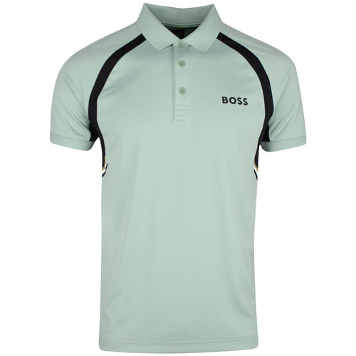 BOSS Golf Shirt - Spin Colourblock TOC Slim - Iceberg Green SP26