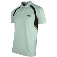 BOSS Golf Shirt - Spin Colourblock TOC Slim - Iceberg Green SP26