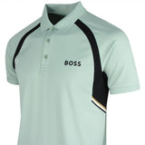 BOSS Golf Shirt - Spin Colourblock TOC Slim - Iceberg Green SP26