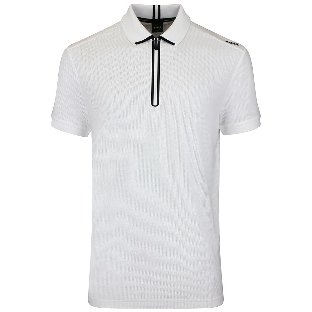 BOSS Golf Shirt - Terrace Reg. Fit QZ - Bright White SU26