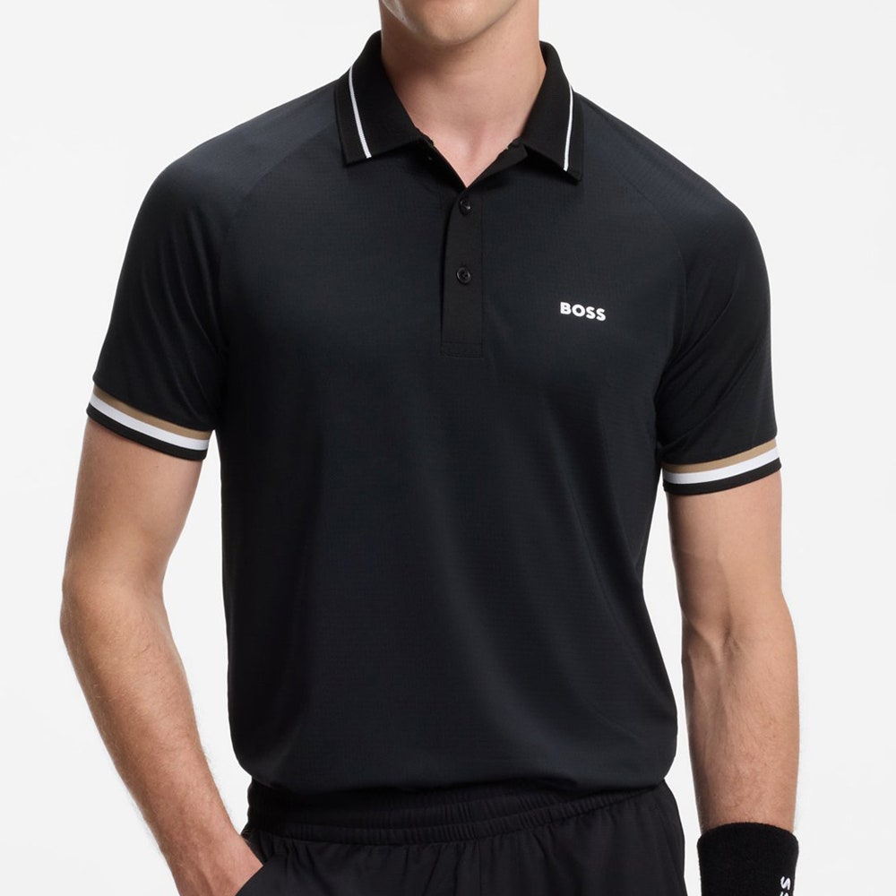 BOSS Golf Shirt - TOC Court Slim Fit - Black WI26
