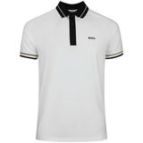 BOSS Golf Shirt - TOC Court Slim Fit - Bright White WI26
