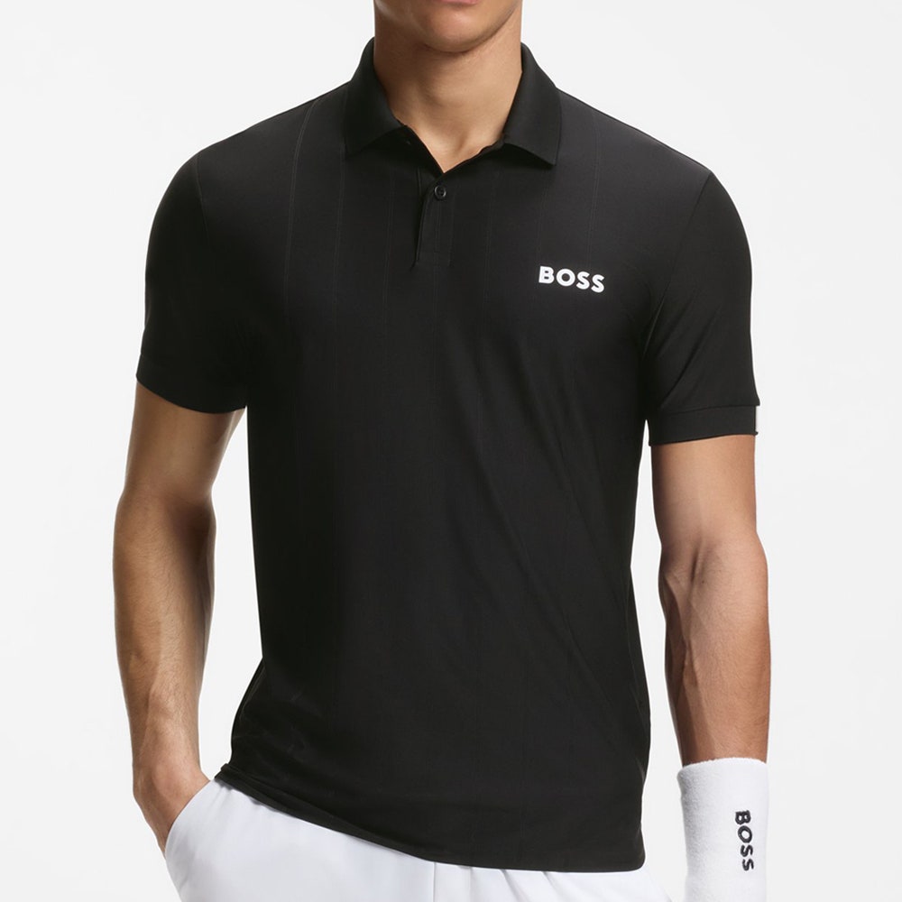 BOSS Golf Shirt - TOC Serve 1 Slim - Black SU26
