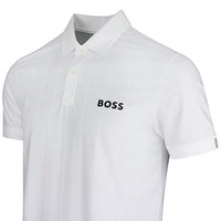 BOSS Golf Shirt - TOC Serve 1 Slim - Bright White SU26