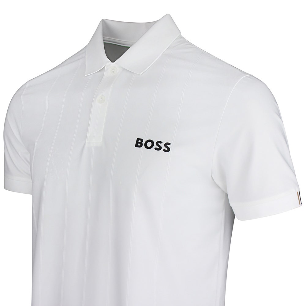 BOSS Golf Shirt - TOC Serve 1 Slim - Bright White SU26