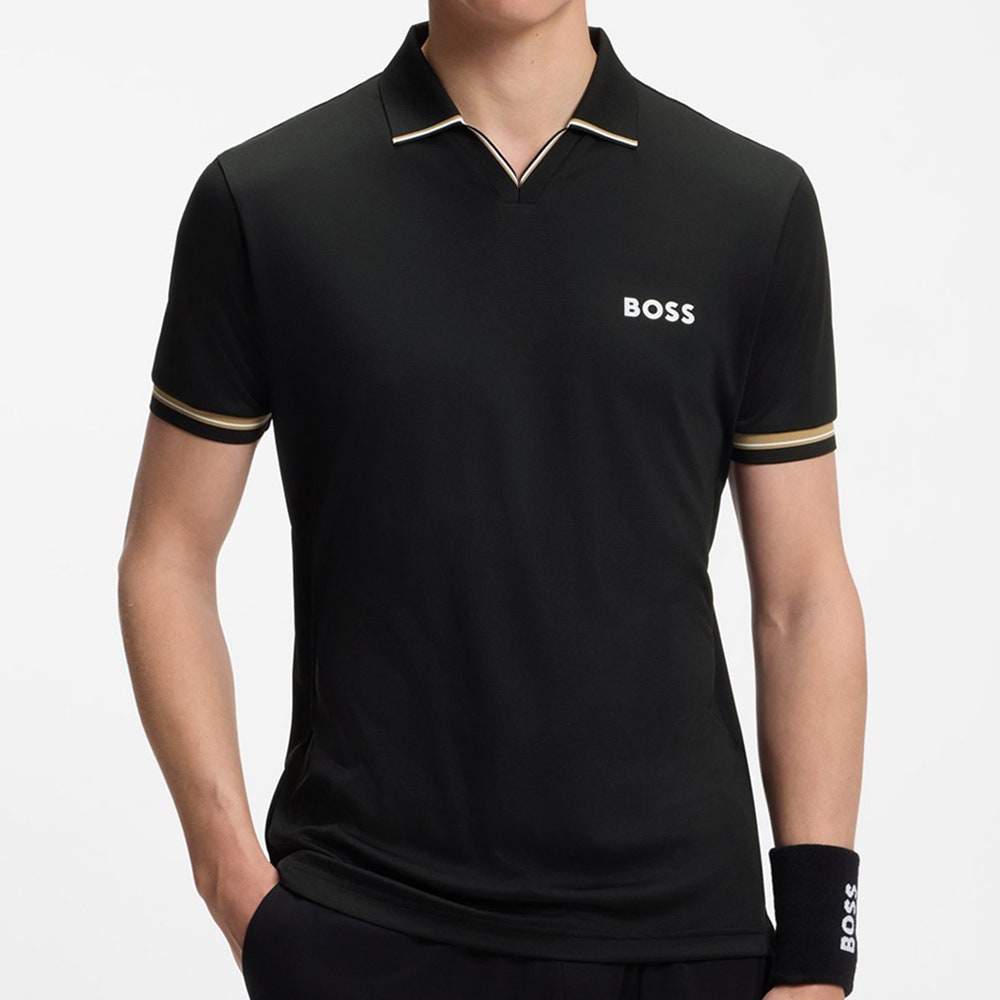 BOSS Golf Shirt - TOC Serve 2 Slim - Black SU26