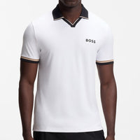 BOSS Golf Shirt - TOC Serve 2 Slim - Bright White SU26