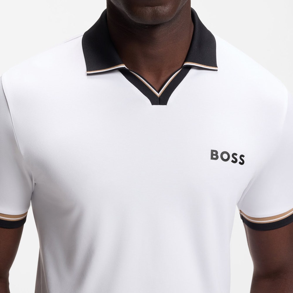BOSS Golf Shirt - TOC Serve 2 Slim - Bright White SU26