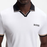 BOSS Golf Shirt - TOC Serve 2 Slim - Bright White SU26