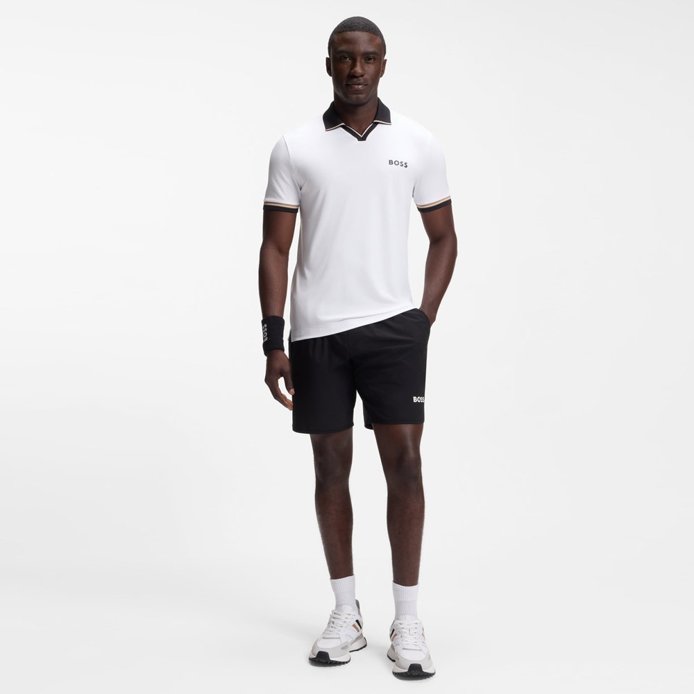BOSS Golf Shirt - TOC Serve 2 Slim - Bright White SU26