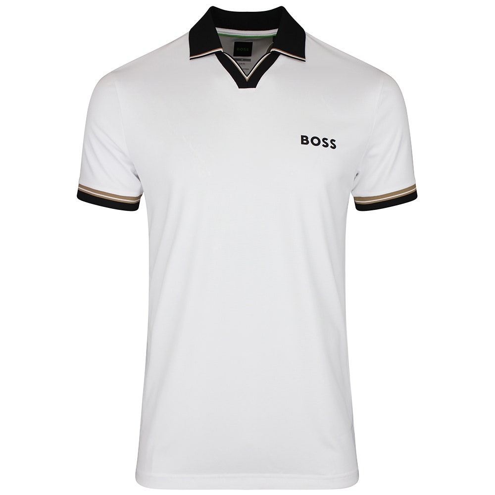 BOSS Golf Shirt - TOC Serve 2 Slim - Bright White SU26