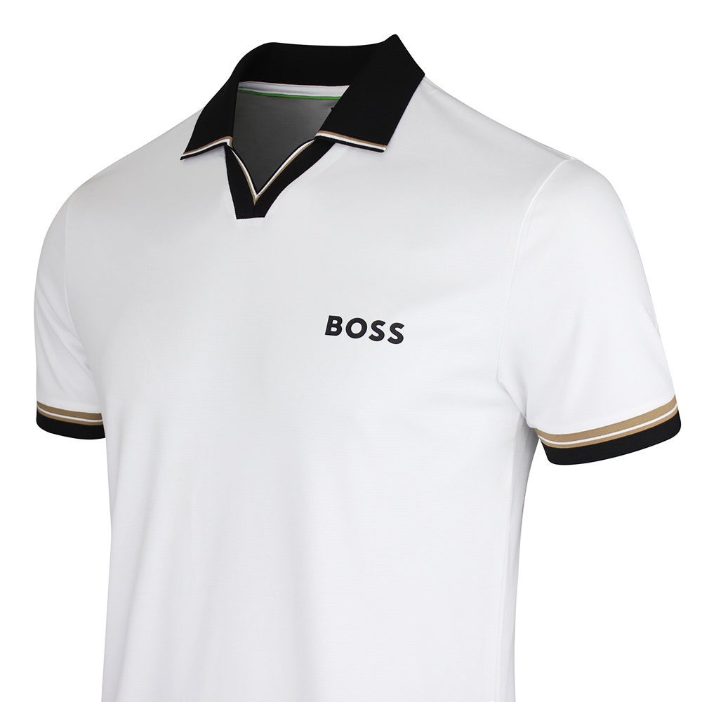 BOSS Golf Shirt - TOC Serve 2 Slim - Bright White SU26