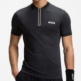 BOSS Golf Shirt - TOC Serve 3 Slim QZ - Black SU26