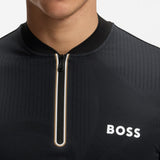 BOSS Golf Shirt - TOC Serve 3 Slim QZ - Black SU26