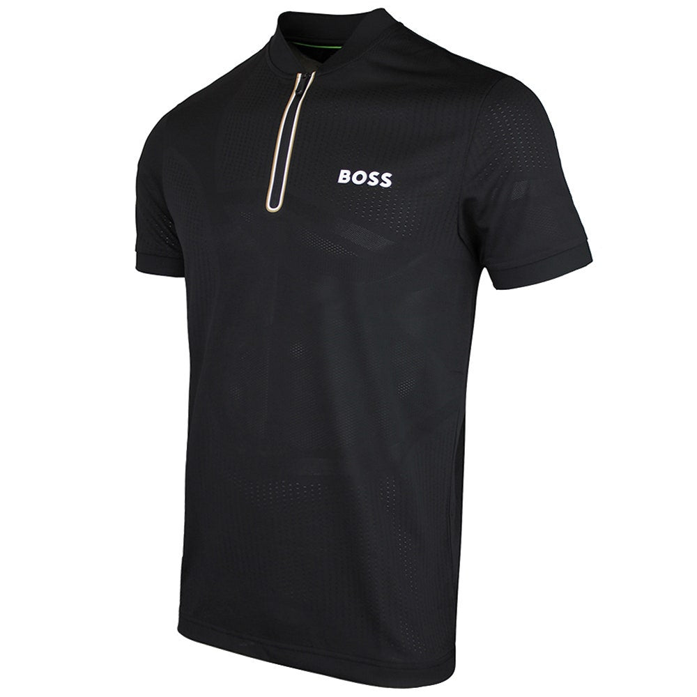 BOSS Golf Shirt - TOC Serve 3 Slim QZ - Black SU26