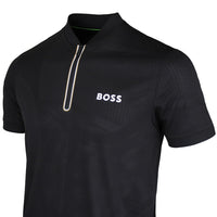 BOSS Golf Shirt - TOC Serve 3 Slim QZ - Black SU26
