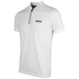 BOSS Golf Shirt - TOC Serve 3 Slim QZ - Bright White SU26