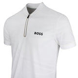 BOSS Golf Shirt - TOC Serve 3 Slim QZ - Bright White SU26
