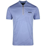BOSS Golf Shirt - TOC Serve 3 Slim QZ - Colony Blue SU26