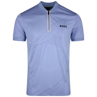 BOSS Golf Shirt - TOC Serve 3 Slim QZ - Colony Blue SU26