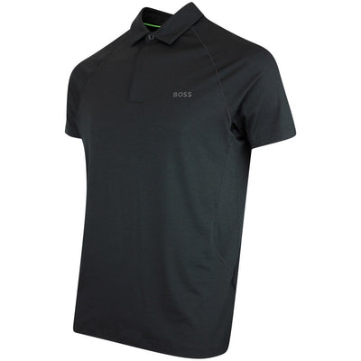 BOSS Golf Shirt - Tour Wool Slim - Black SP26
