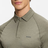 BOSS Golf Shirt - Tour Wool Slim - Olive Green SP26