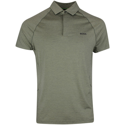 BOSS Golf Shirt - Tour Wool Slim - Olive Green SP26