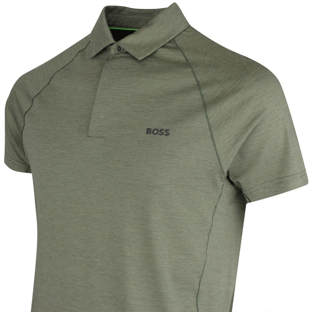 BOSS Golf Shirt - Tour Wool Slim - Olive Green SP26