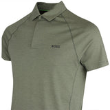 BOSS Golf Shirt - Tour Wool Slim - Olive Green SP26