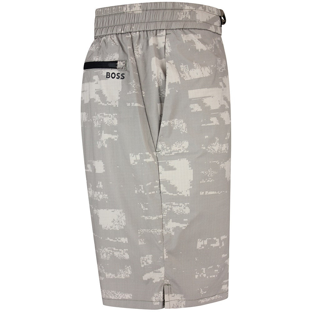 BOSS Golf Shorts - SH_Globe AOP - Brindle SU26