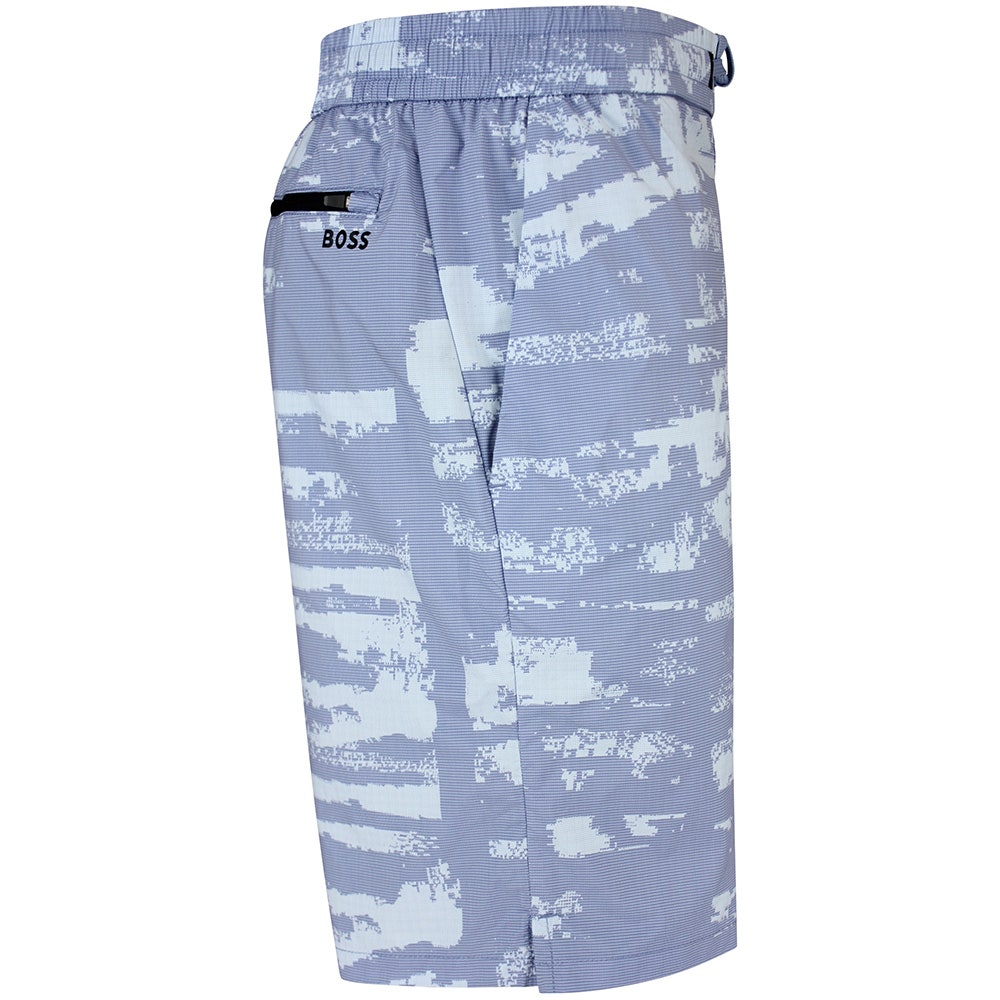 BOSS Golf Shorts - SH_Globe AOP - Colony Blue SU26