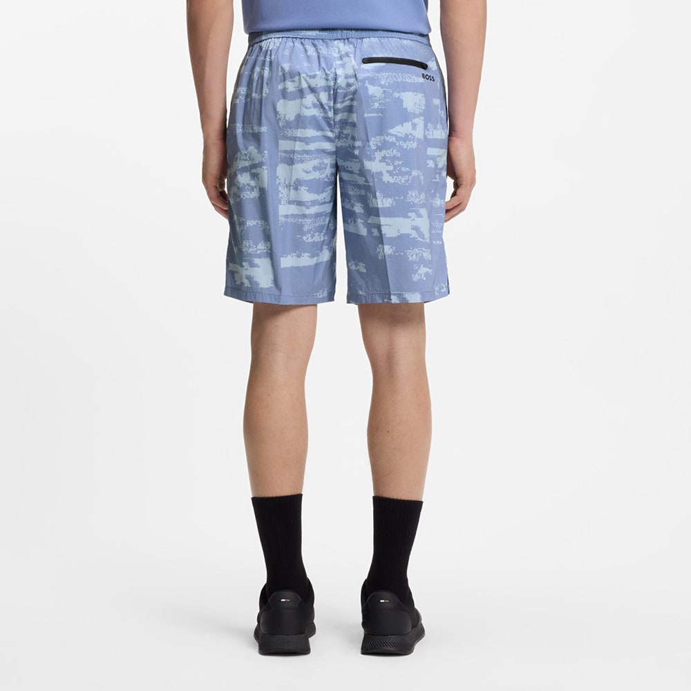 BOSS Golf Shorts - SH_Globe AOP - Colony Blue SU26