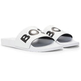 BOSS Golf Sliders - Aryeh Logo - Bright White SU25