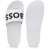 BOSS Golf Sliders - Aryeh Logo - Bright White SU25