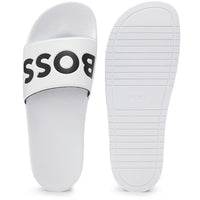 BOSS Golf Sliders - Aryeh Logo - Bright White SU25
