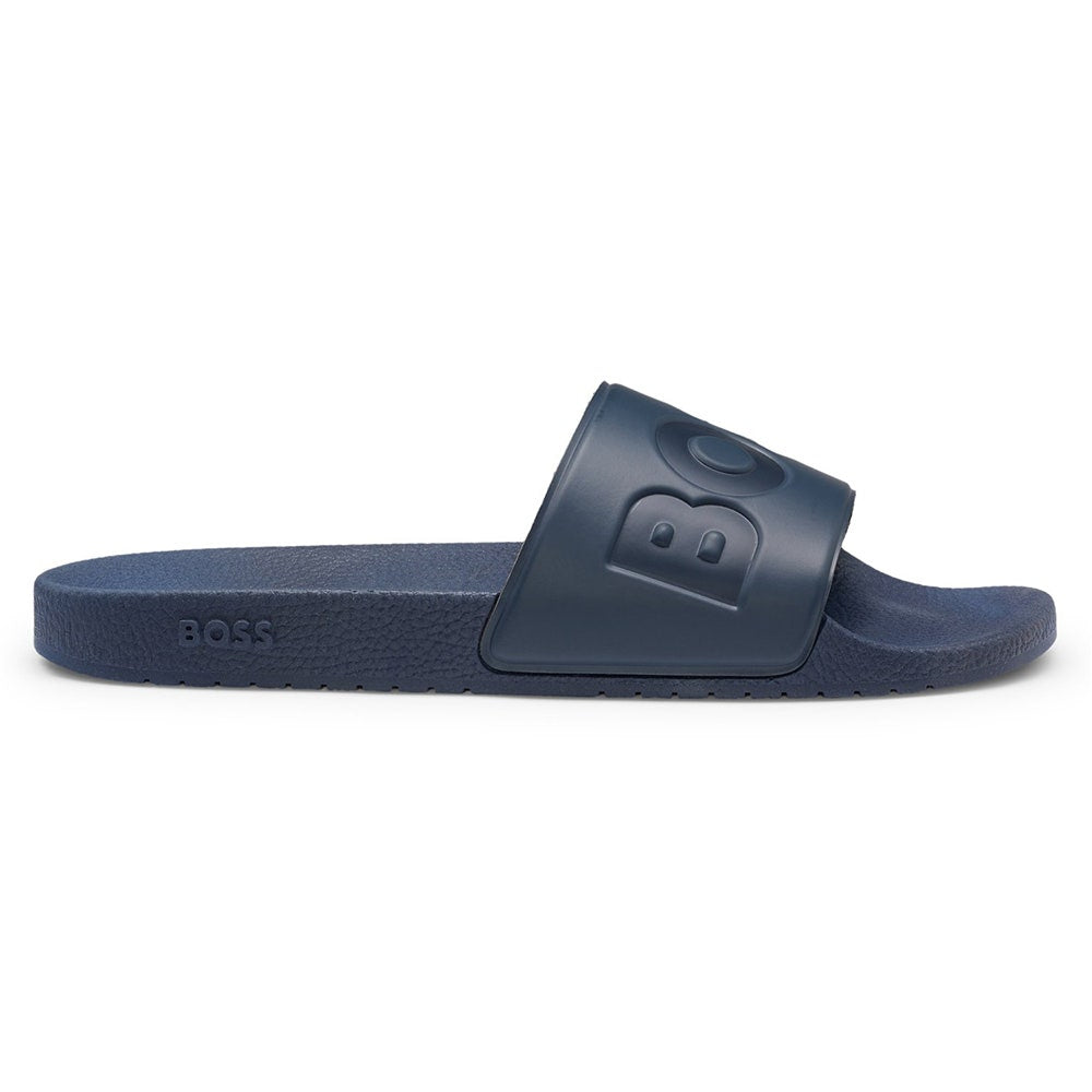 BOSS Golf Sliders - Aryeh Logo - Navy Blue FA25