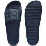 BOSS Golf Sliders - Aryeh Logo - Navy Blue FA25